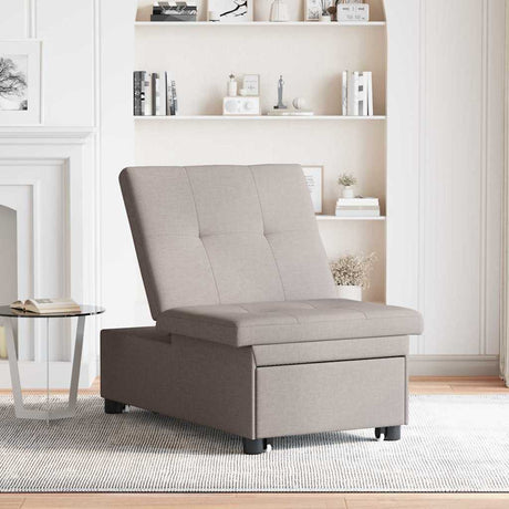 Vidaxl uittrekbare slaapbank taupe 194 x 50 x 82 cm stof