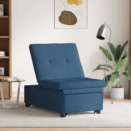 Vidaxl uittrekbare slaapbank blauw 194 x 50 x 82 cm stof