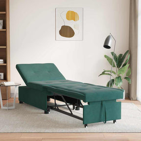 Vidaxl slaapbank donkergroen 194 x 67 x 82 cm fluweel