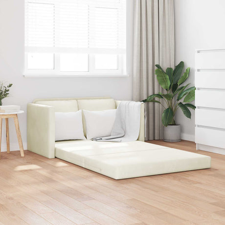 Vidaxl slaapbank crème 204 x 122 x 60 cm fluweel