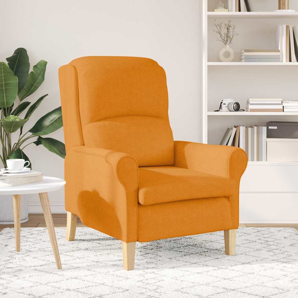 Vidaxl fauteuil donkergeel stof
