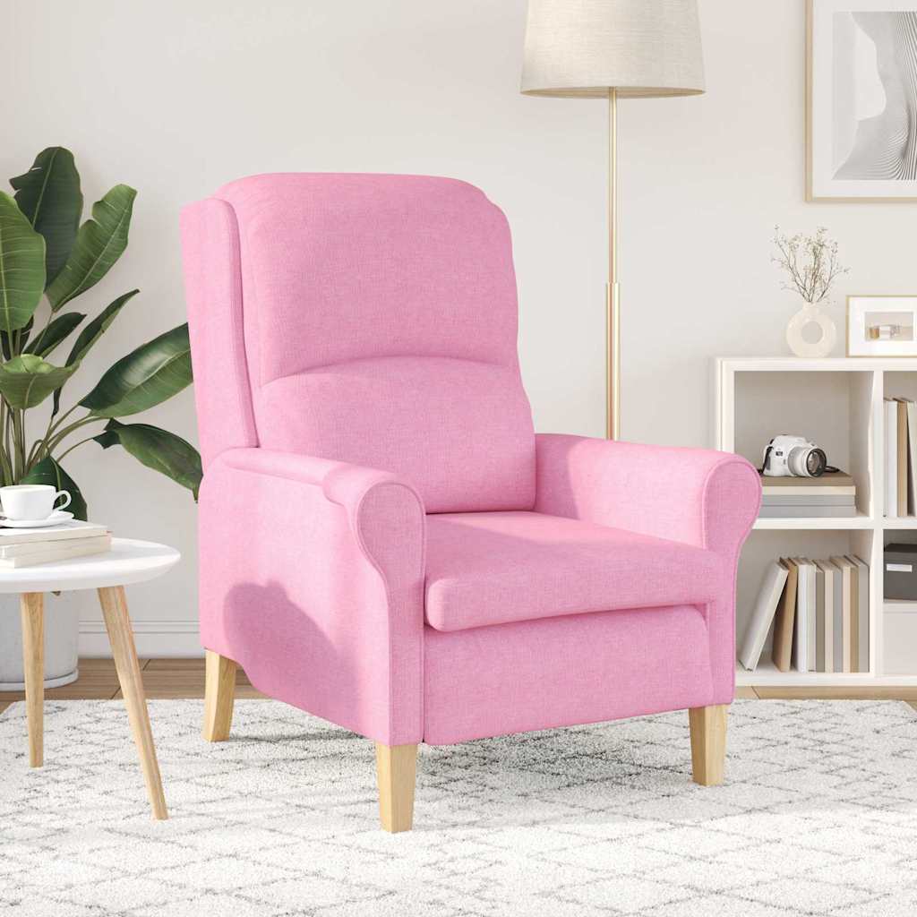 Vidaxl fauteuil roze stof