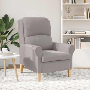 Vidaxl fauteuil lichtgrijs zachte sherpa stof