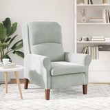 Vidaxl fauteuil lichtgrijs fluweel