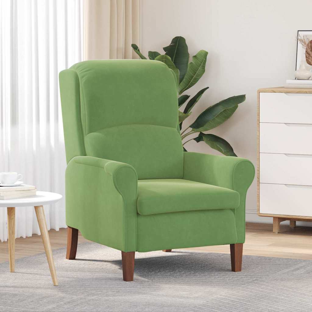 Vidaxl fauteuil lichtgroen fluweel