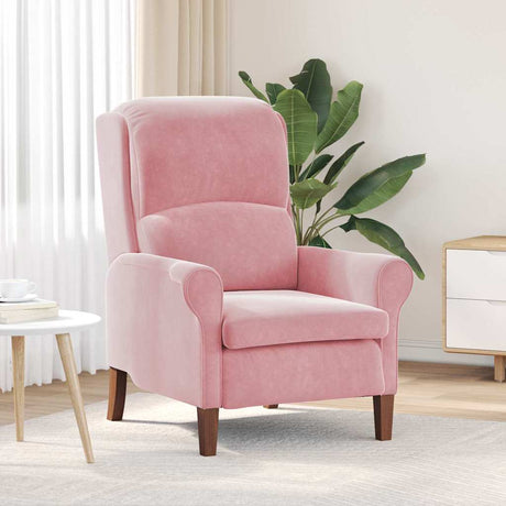 Vidaxl fauteuil roze fluweel