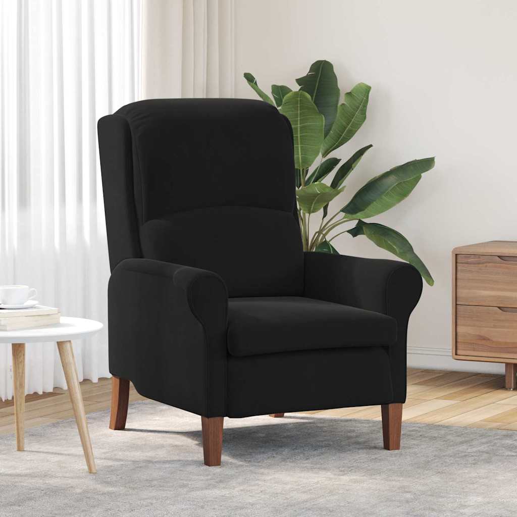 Vidaxl fauteuil zwart fluweel