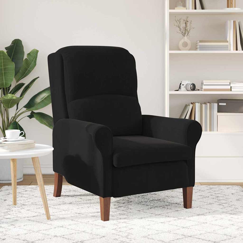 Vidaxl fauteuil zwart fluweel