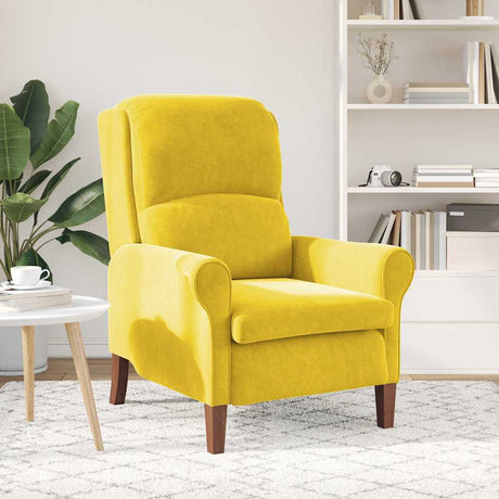 Vidaxl fauteuil geel fluweel