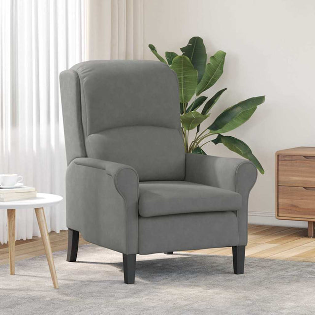 Vidaxl fauteuil donkergrijs 76 x 94 x 102 cm microvezel