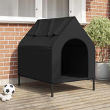 Vidaxl huis voor huisdieren zwart 110 x 75 x 90 cm staal