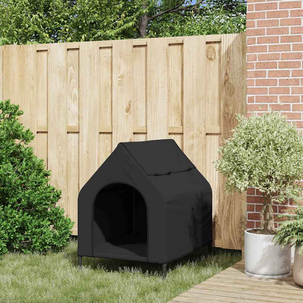 Vidaxl huis voor huisdieren zwart 110 x 75 x 90 cm staal