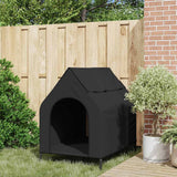 Vidaxl huis voor huisdieren zwart 110 x 75 x 90 cm staal
