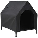Vidaxl huis voor huisdieren zwart 110 x 75 x 90 cm staal