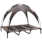 Vidaxl hondenbed bruin 122 x 93 x 106,5 cm staal