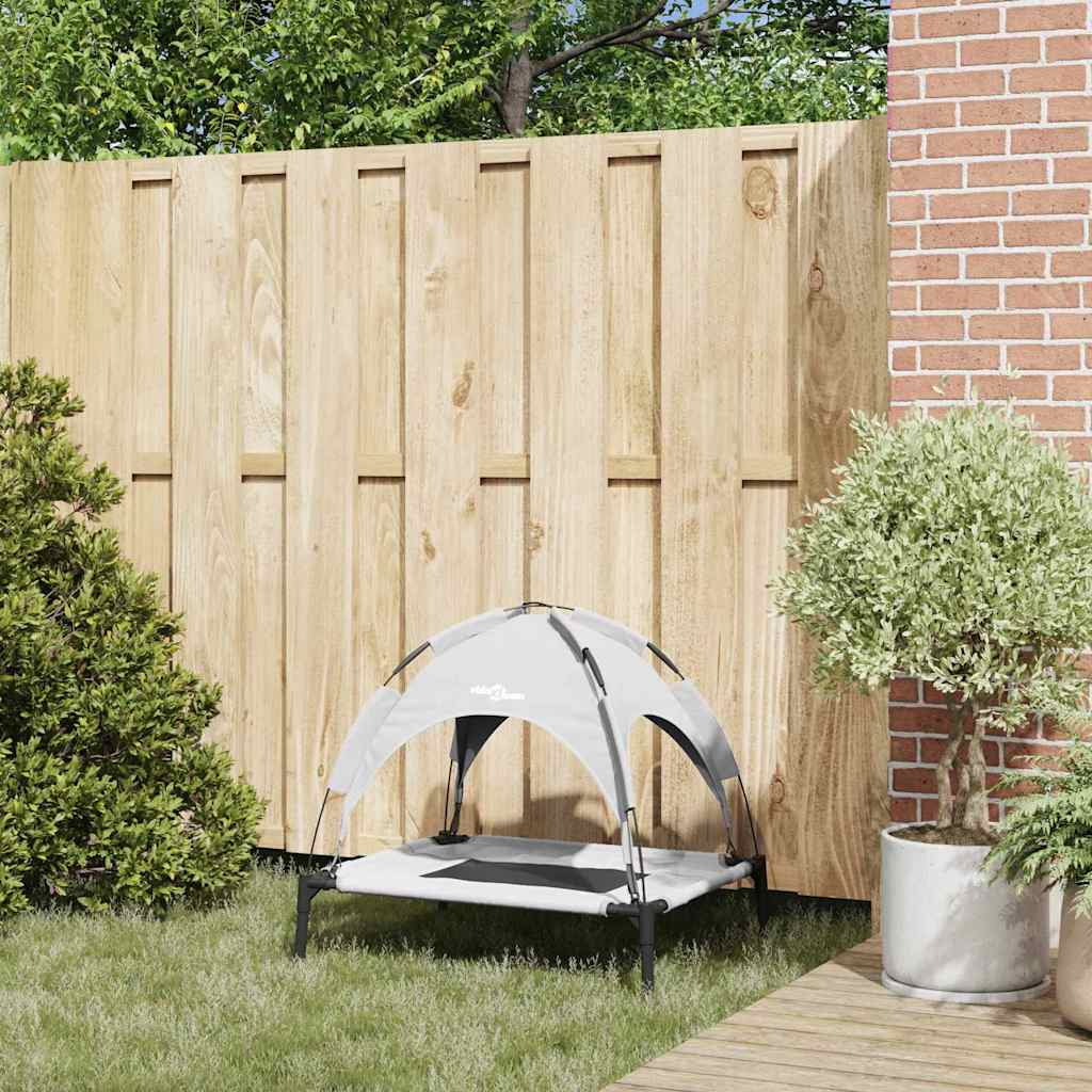 Vidaxl hondenbed zilvergrijs 76 x 62 x 70,5 cm staal