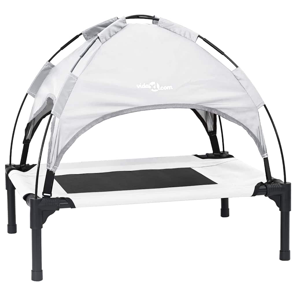 Vidaxl hondenbed zilvergrijs 76 x 62 x 70,5 cm staal
