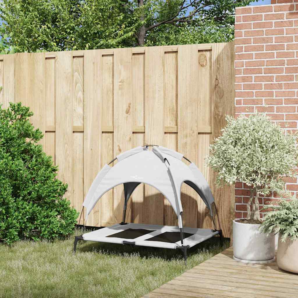 Vidaxl hondenbed zilvergrijs 92 x 77 x 82,5 cm staal