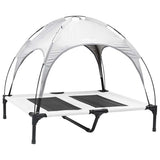 Vidaxl hondenbed zilvergrijs 92 x 77 x 82,5 cm staal