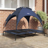 Vidaxl hondenbed marineblauw 122 x 93 x 106,5 cm staal