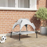 Vidaxl hondenbed zilvergrijs 63 x 49,5 x 60 cm staal