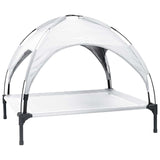 Vidaxl hondenbed zilvergrijs 104 x 86 x 84,5 cm staal