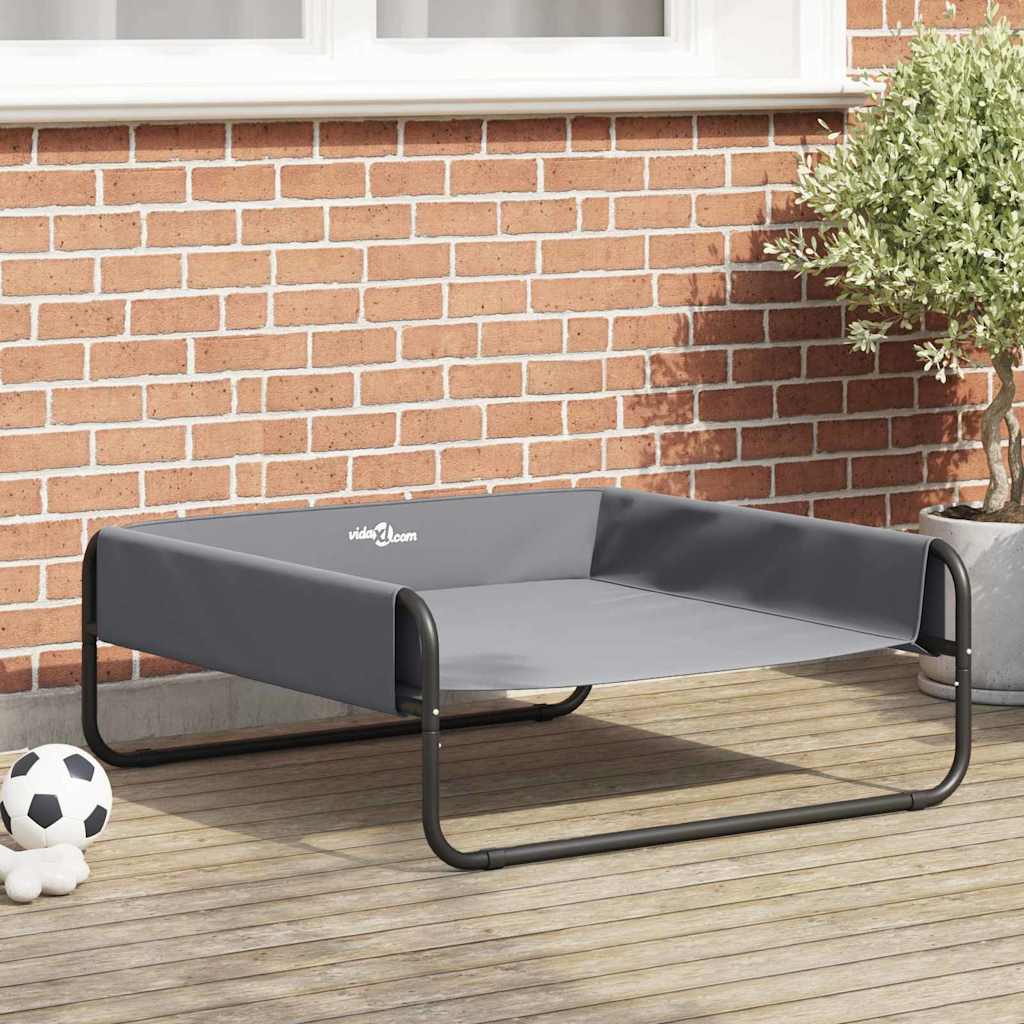 Vidaxl hondenbed lichtgrijs 85 x 85 x 33 cm staal