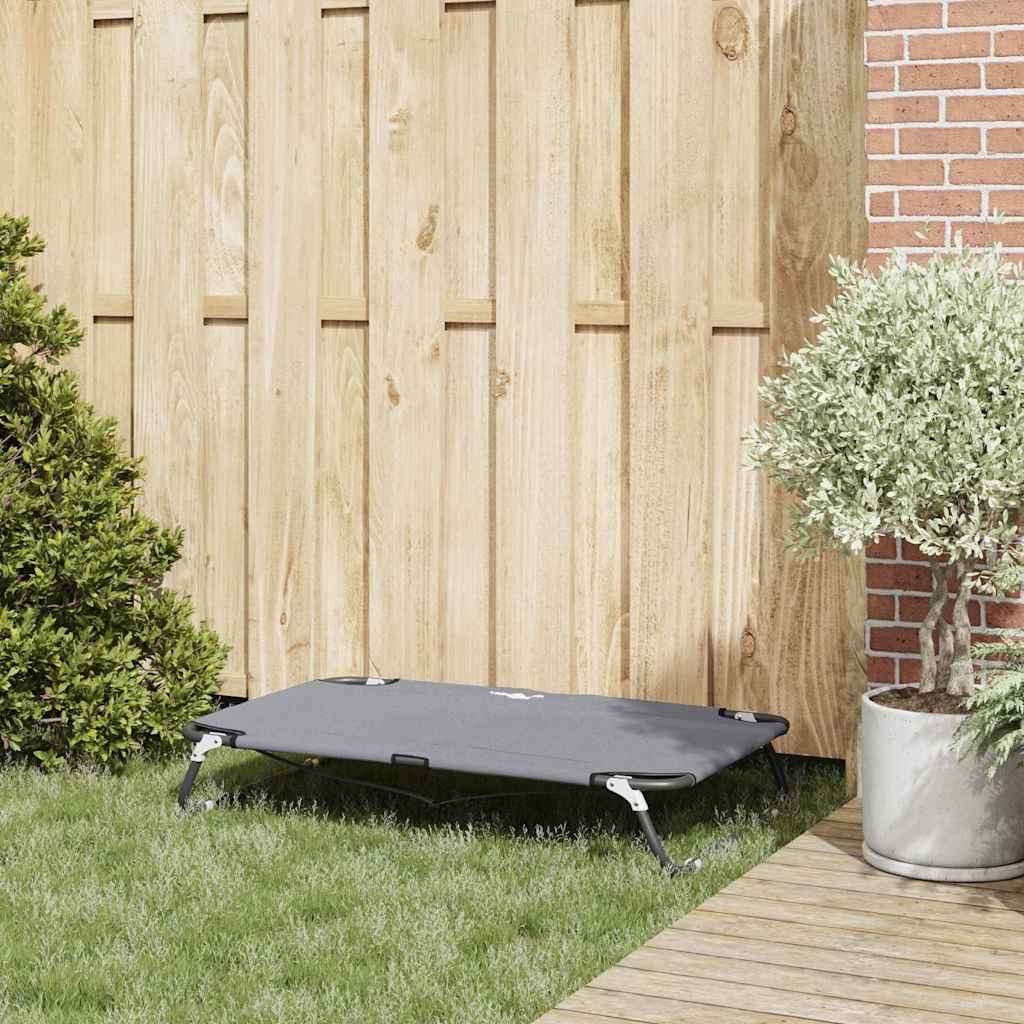 Vidaxl hondenbed lichtgrijs 105 x 65 x 18 cm staal