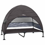 Vidaxl verhoogd hondenbed bruin 127 x 81 x 108 cm stof en staal