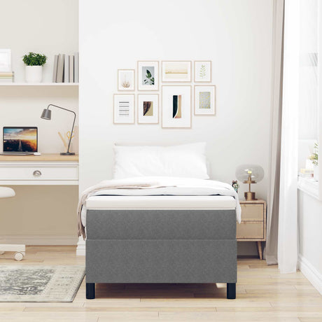 Vidaxl platform bedframe lichtgrijs 80 x 200 cm katoen stof