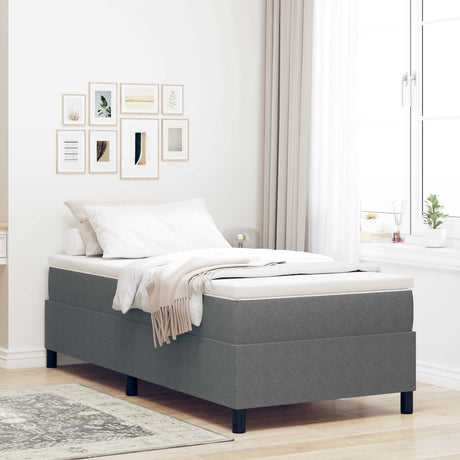 Vidaxl platform bedframe lichtgrijs 90 x 190 cm katoen stof
