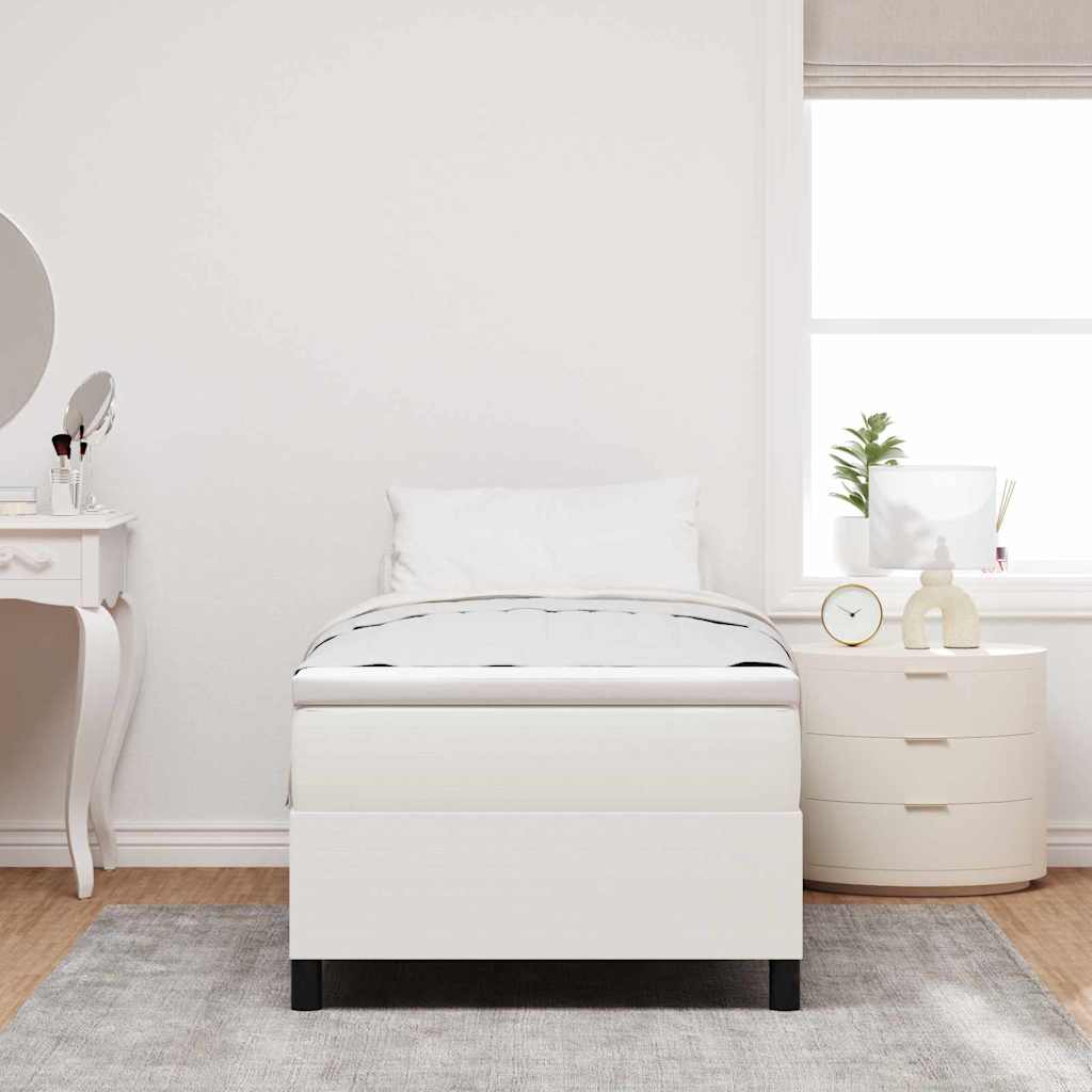 Vidaxl platform bedframe crème 90 x 190 cm katoen stof