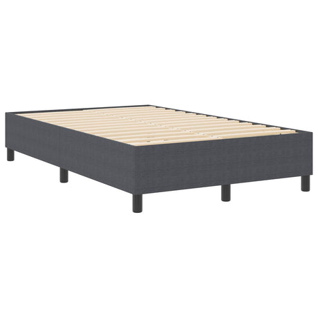 Vidaxl platform bedframe donkergrijs 120 x 190 cm katoen stof