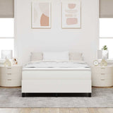 Vidaxl platform bedframe crème 160 x 200 cm katoen stof