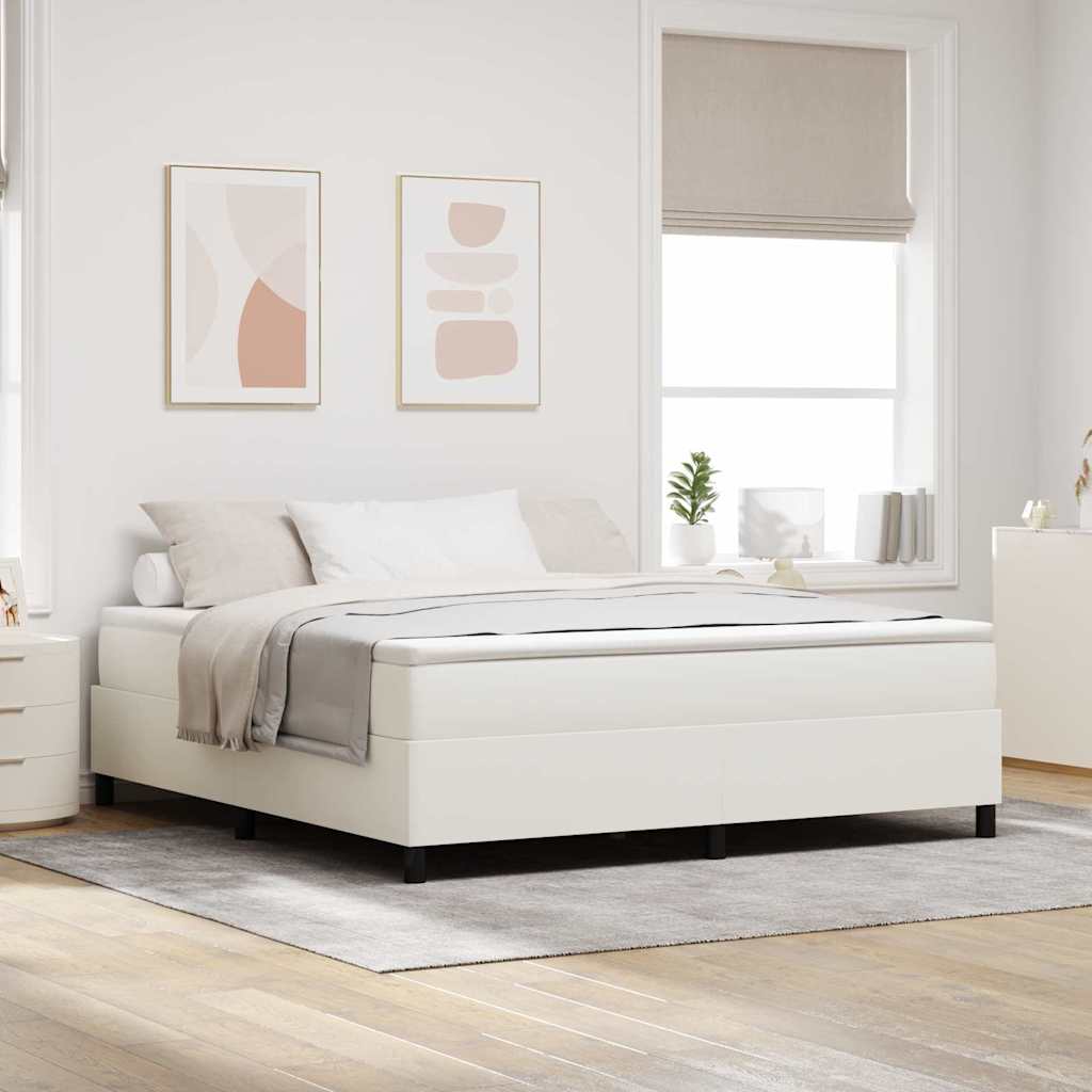 Vidaxl platform bedframe crème 180 x 200 cm katoen stof