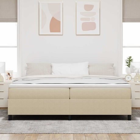 Vidaxl platform bedframe grijs groen 200 x 200 cm katoen stof