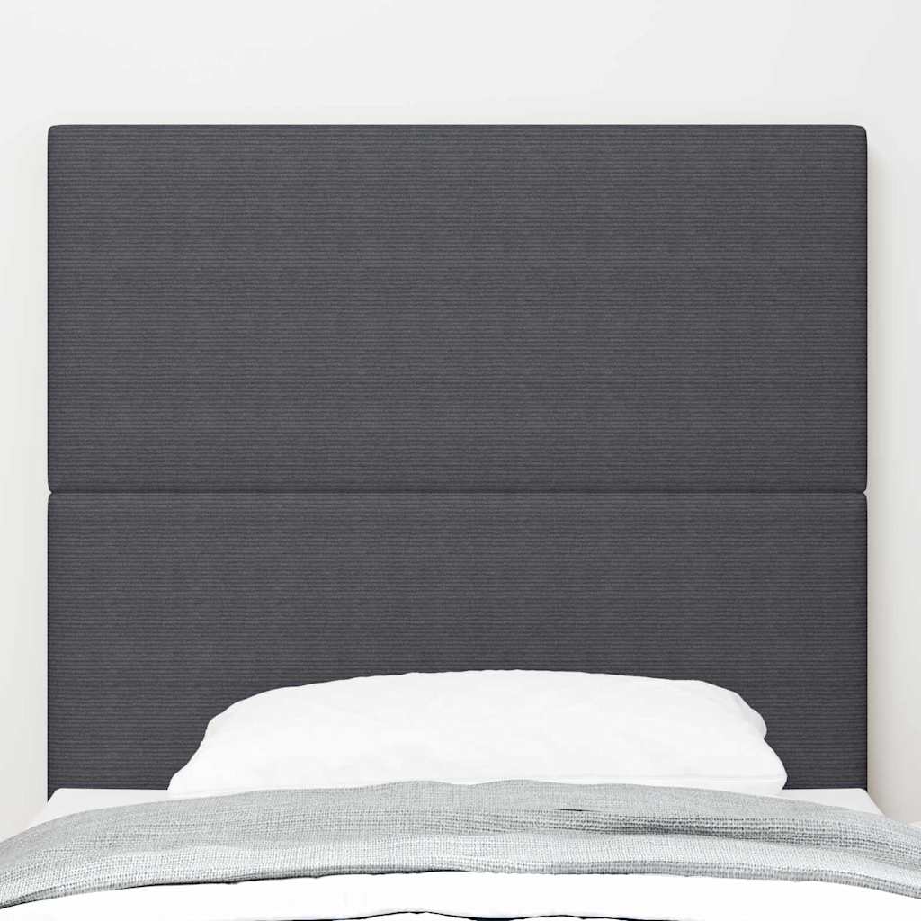 Vidaxl hoofdbord donkergrijs 80 cm katoen stof