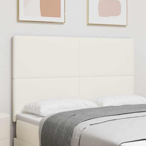 Vidaxl hoofdbord crème 160 cm katoen stof