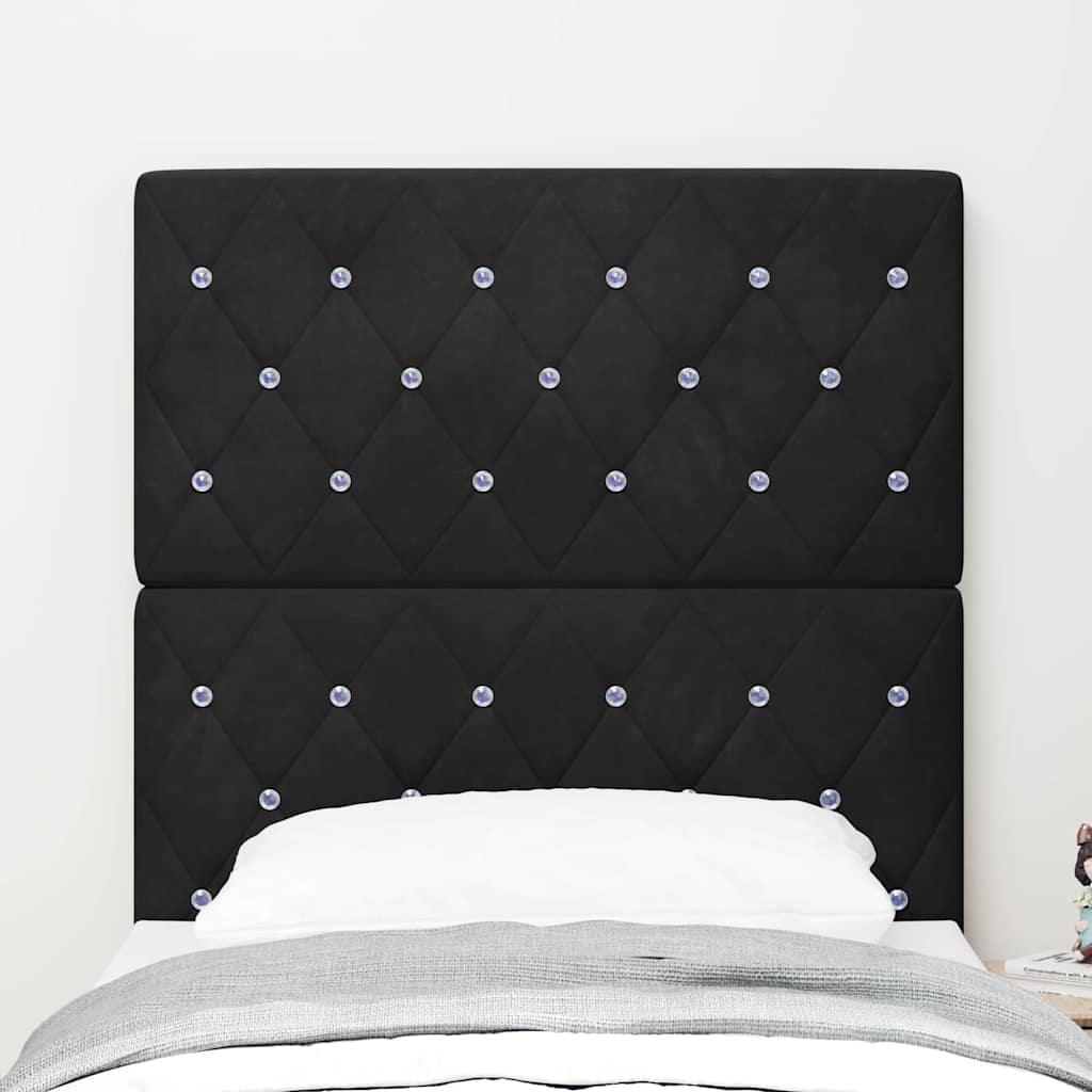 Vidaxl hoofdbord zwart 80 cm fluweel