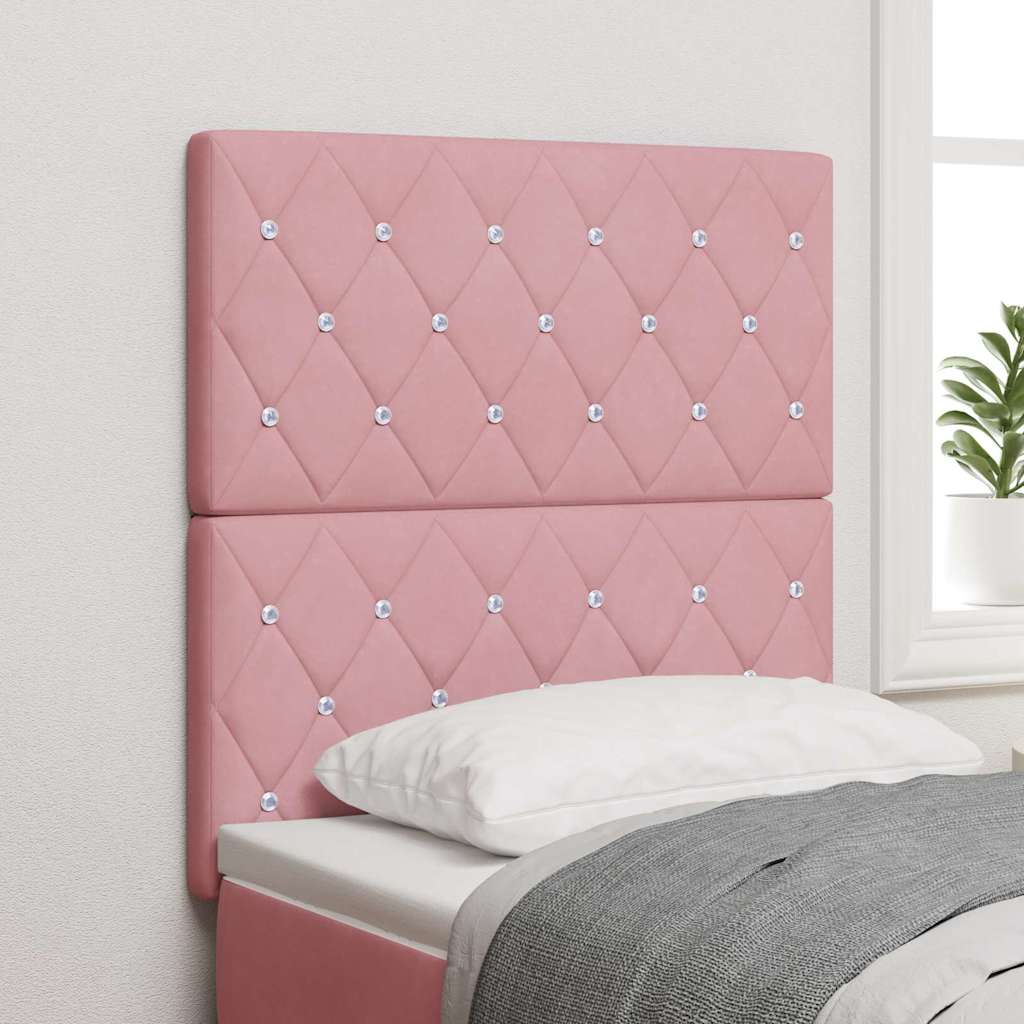 Vidaxl hoofdbord roze 80 cm fluweel