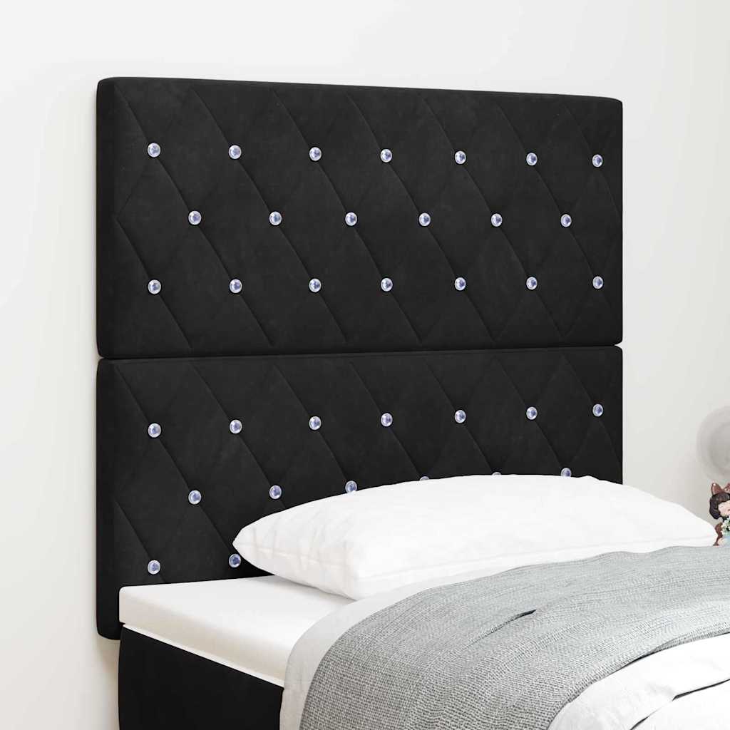 Vidaxl hoofdbord zwart 90 cm fluweel