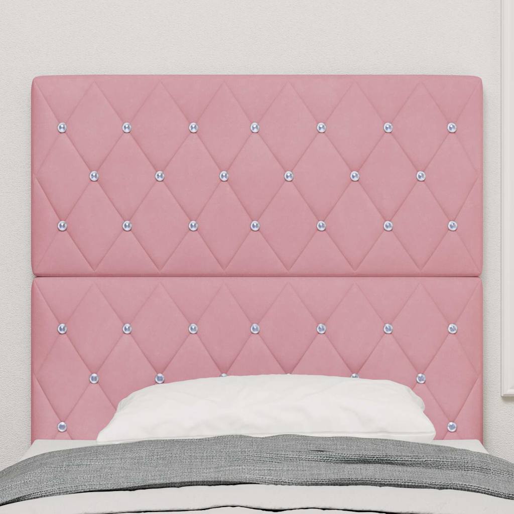 Vidaxl hoofdbord roze 90 cm fluweel