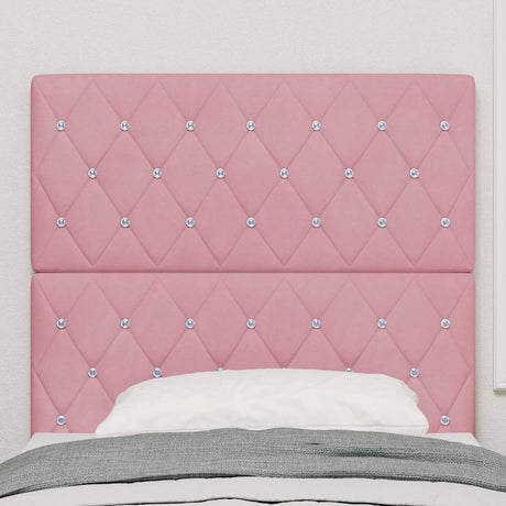 Vidaxl hoofdbord roze 90 cm fluweel