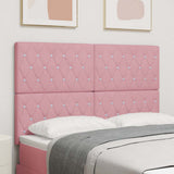 Vidaxl hoofdbord roze 144 cm fluweel
