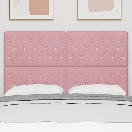 Vidaxl hoofdbord roze 144 cm fluweel