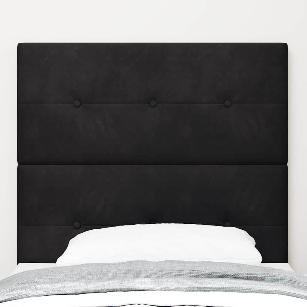Vidaxl hoofdbord zwart 80 cm fluweel