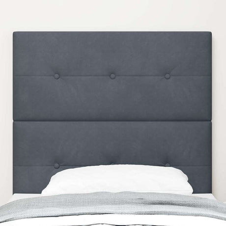 Vidaxl hoofdbord donkergrijs 90 cm fluweel