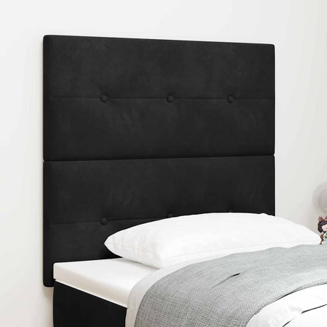 Vidaxl hoofdbord zwart 90 cm fluweel