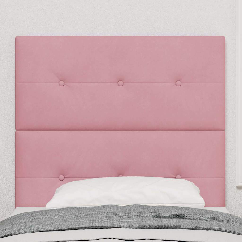 Vidaxl hoofdbord roze 90 cm fluweel