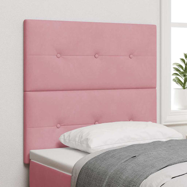 Vidaxl hoofdbord roze 100 cm fluweel